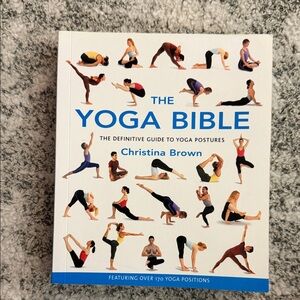 The Yoga Bible by Christina Brown - White Cover with Blue Accents